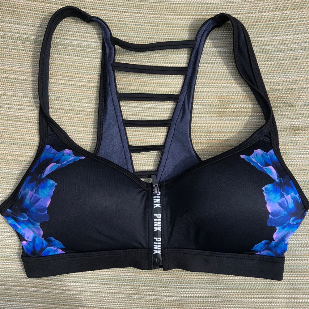 Zip up sports bra